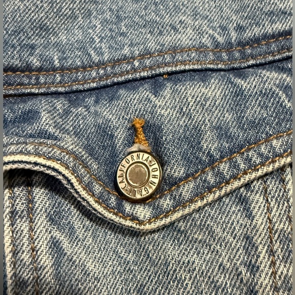 J. Galt Shanghai Denim Trucker Jacket Women's Small Long Sleeve Blue Cotton Jean - Picture 2 of 8